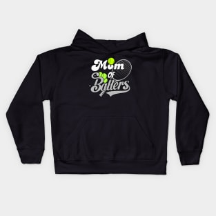 Mom Of Ballers"Funny Tennis" tennis racket and ball"Game" Mothers Day Kids Hoodie